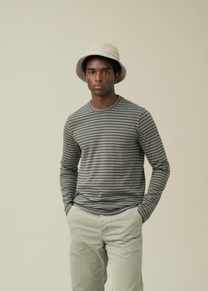 LS Organic Hemp Stripe Crew Tee