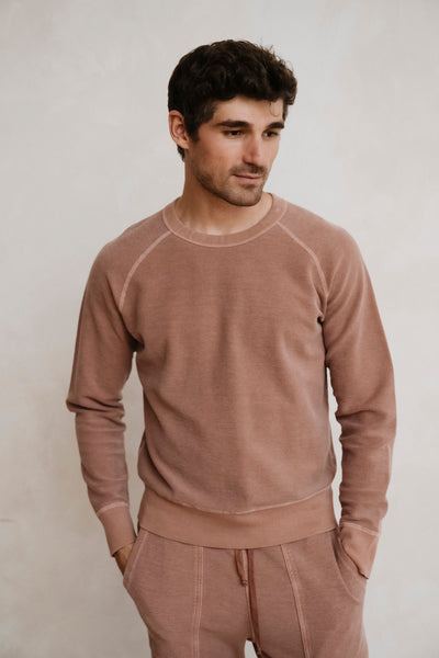 American Twill Back Terry Crew Reversible Sweatshirt – Save Khaki
