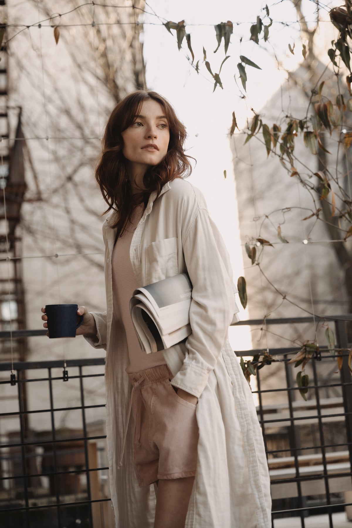 Triple Gauze Shirt Dress