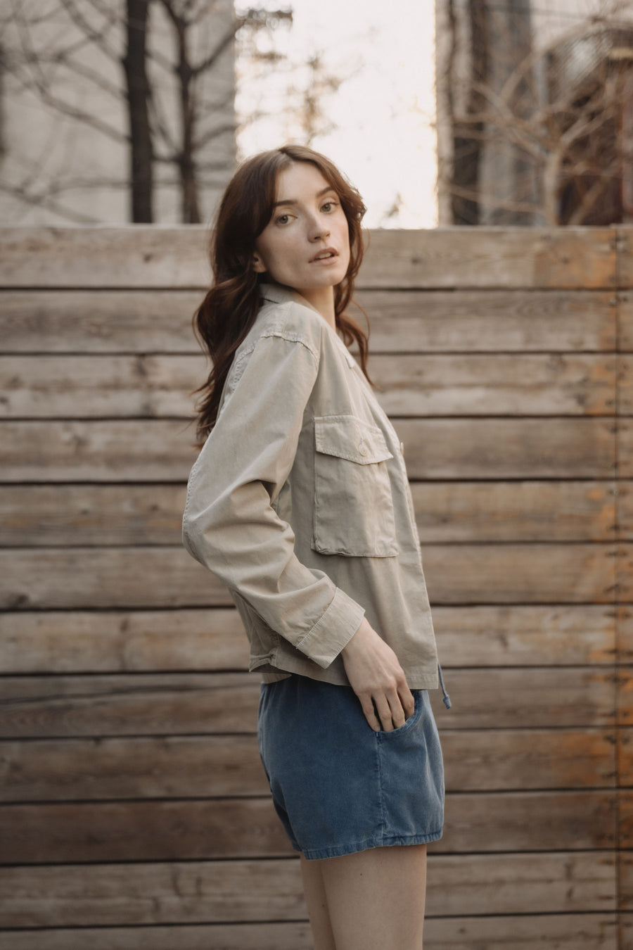 Crop Camp Shirt Jacket – Save Khaki United