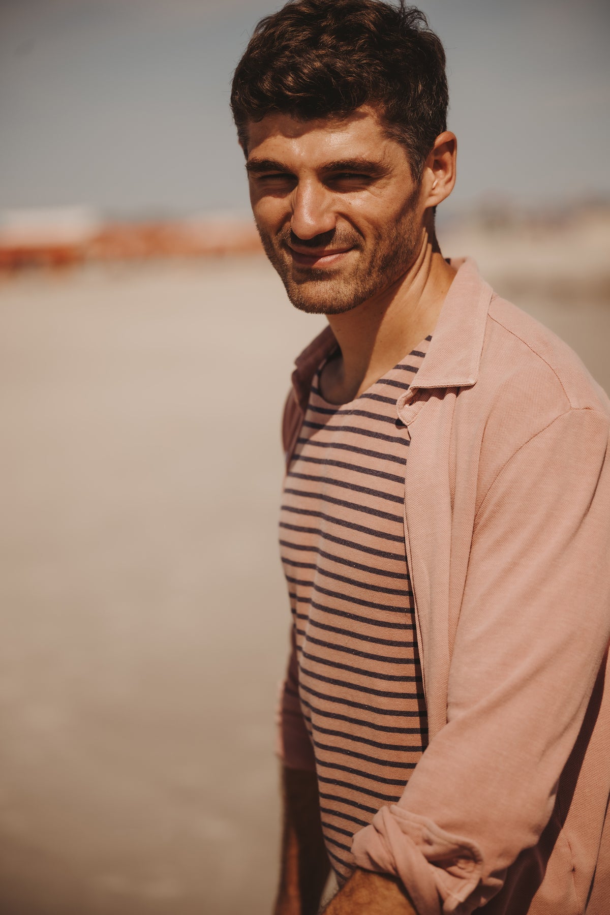 LS Pique Easy Shirt in Cotton Hemp