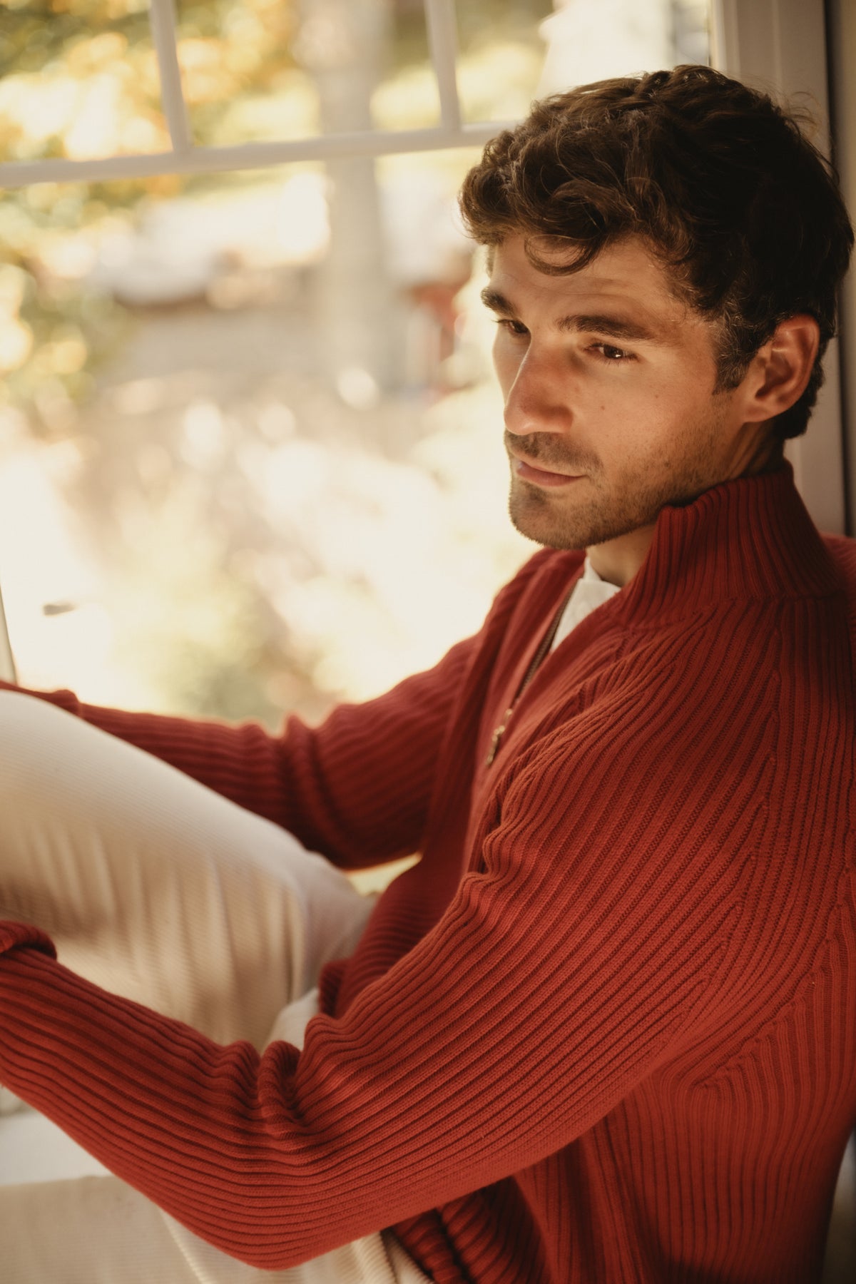 Easy Care Cotton 1/4 ZIP Sweater