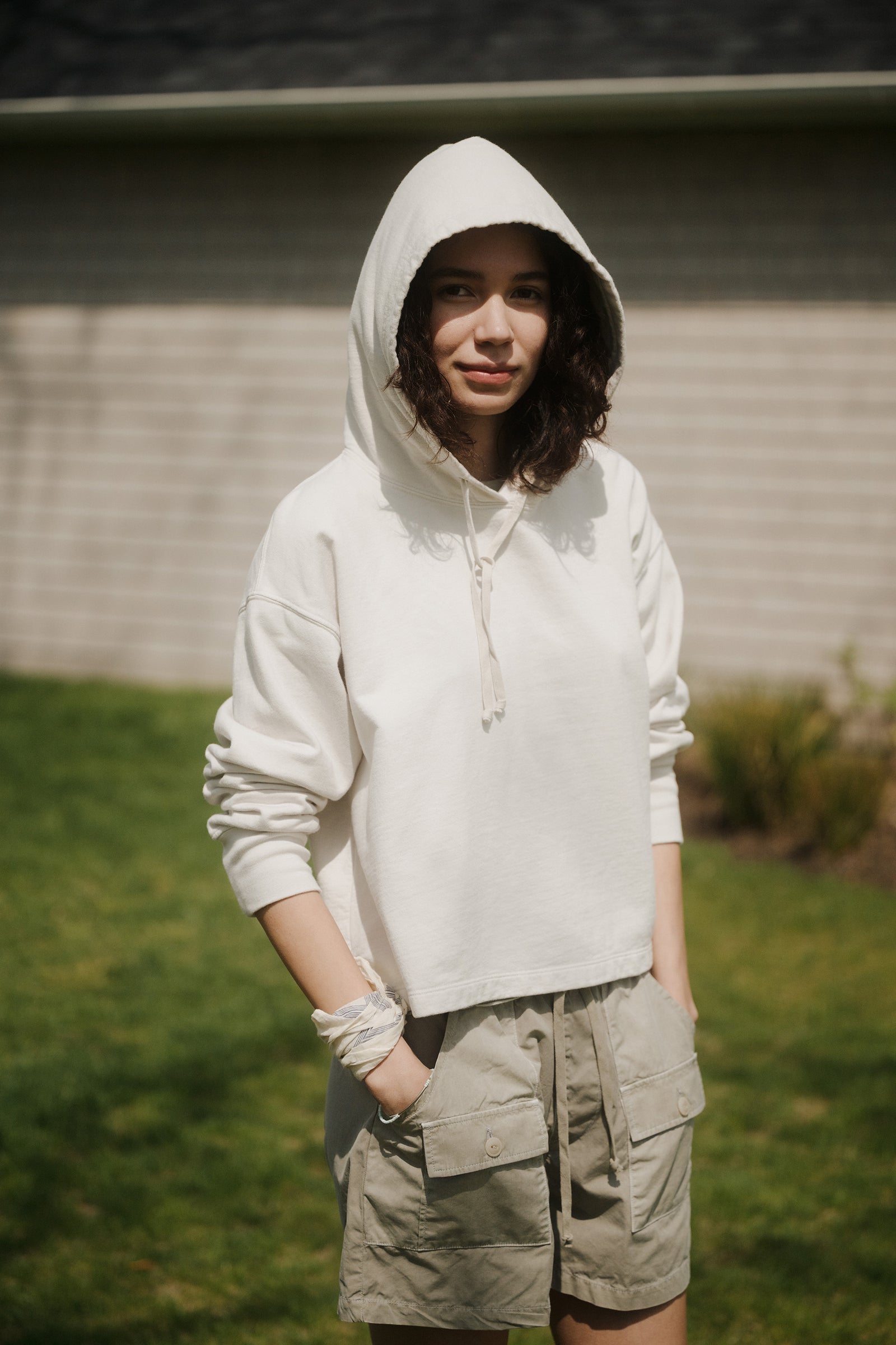 Supima Fleece Cropped Hoodie