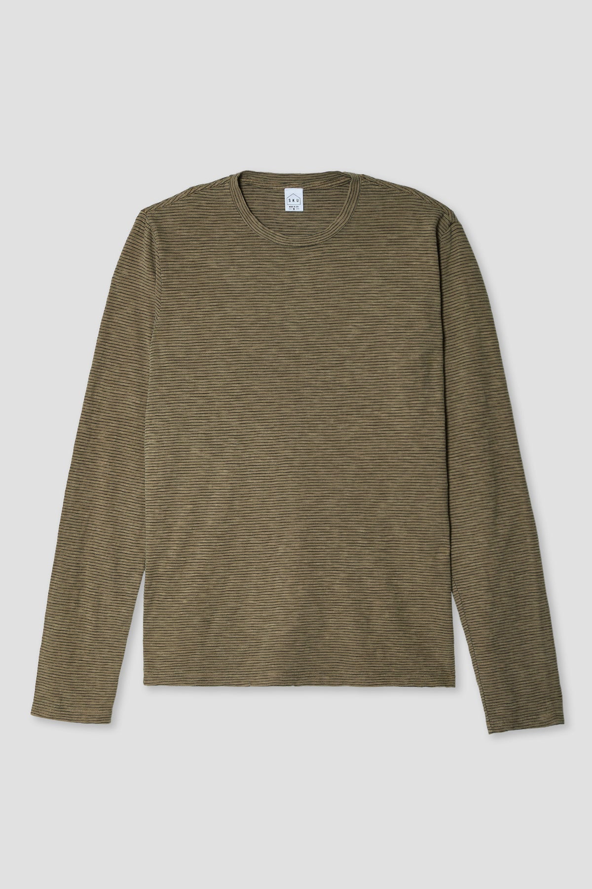 Long Sleeve Thin Stripe Crew Tee
