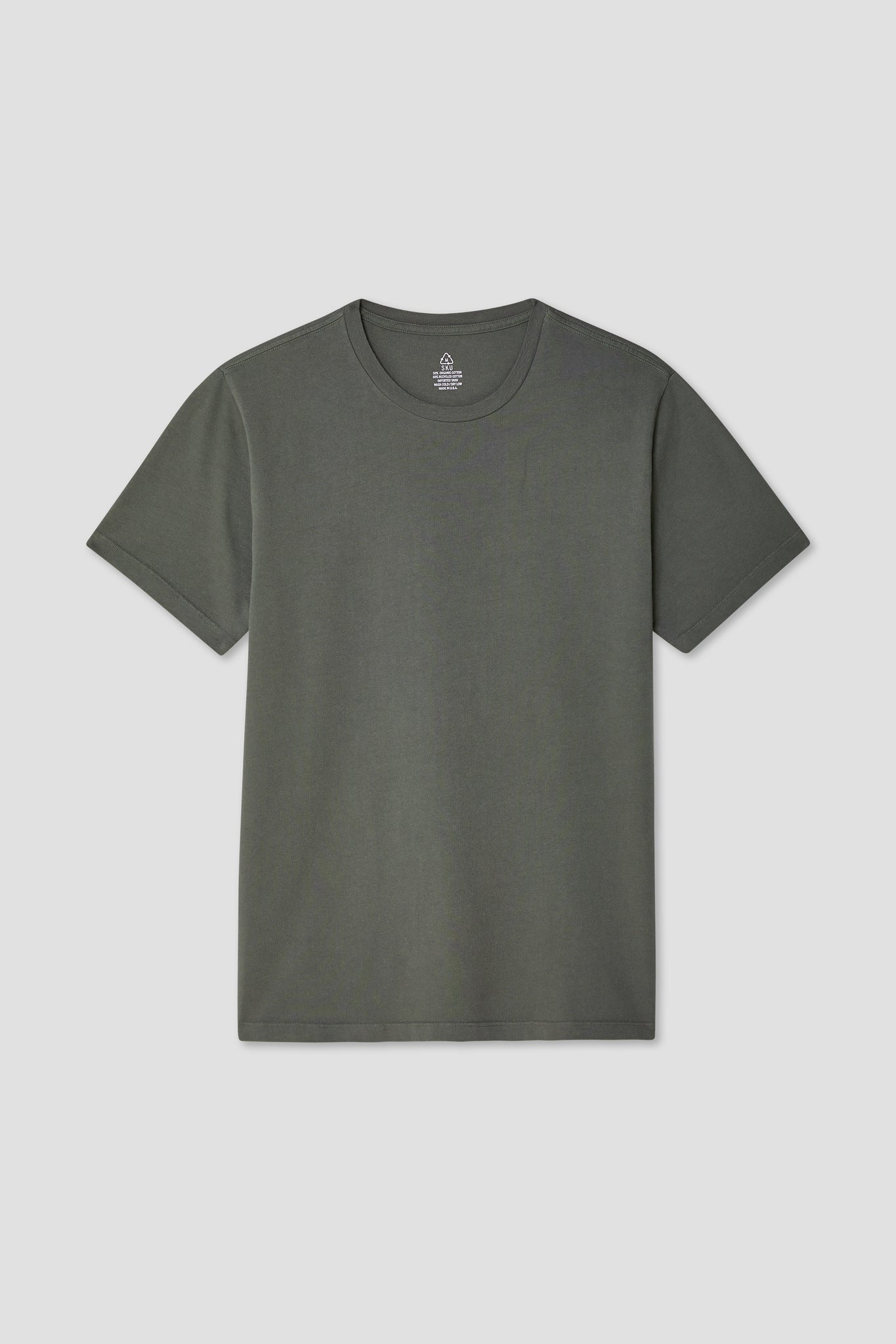 Short Sleeve Recycled Cotton Crew Tee