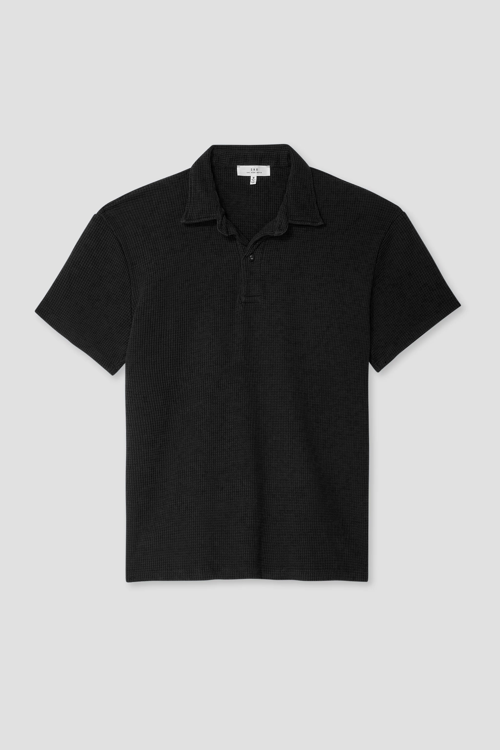 Short Sleeve Waffle Polo