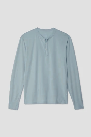 Long Sleeve Supima Jersey Henley – Save Khaki United