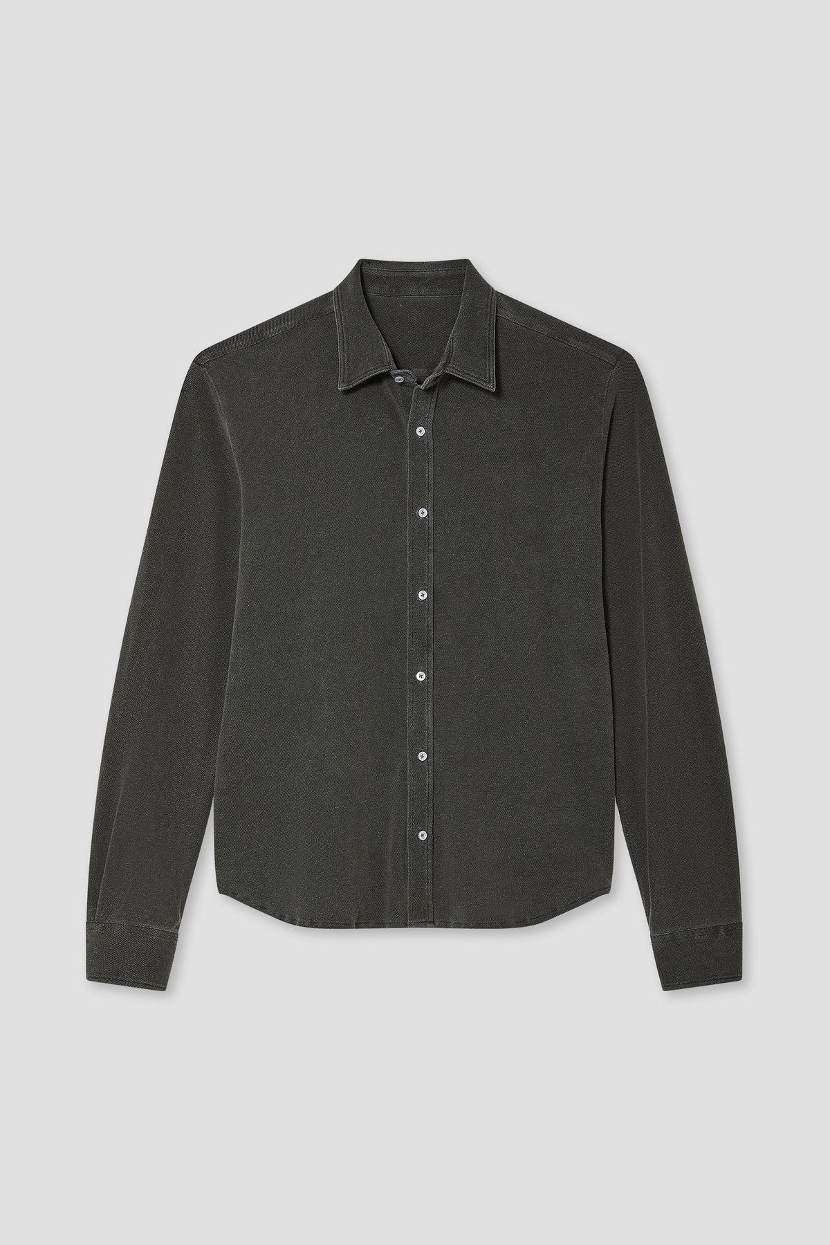 LS Pique Easy Shirt in Cotton Hemp