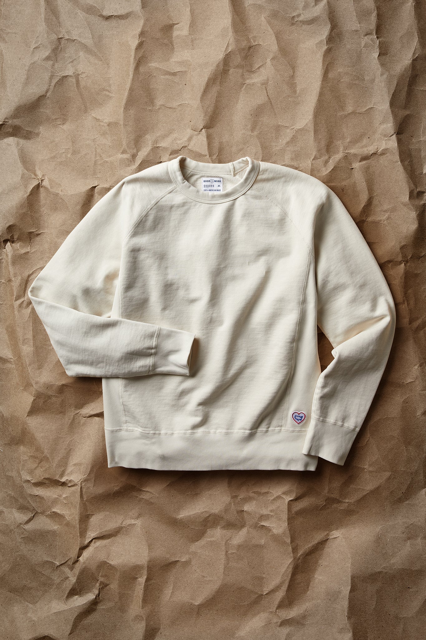 American Twill Terry Crew Neck w/ Double Layer Side Panel
