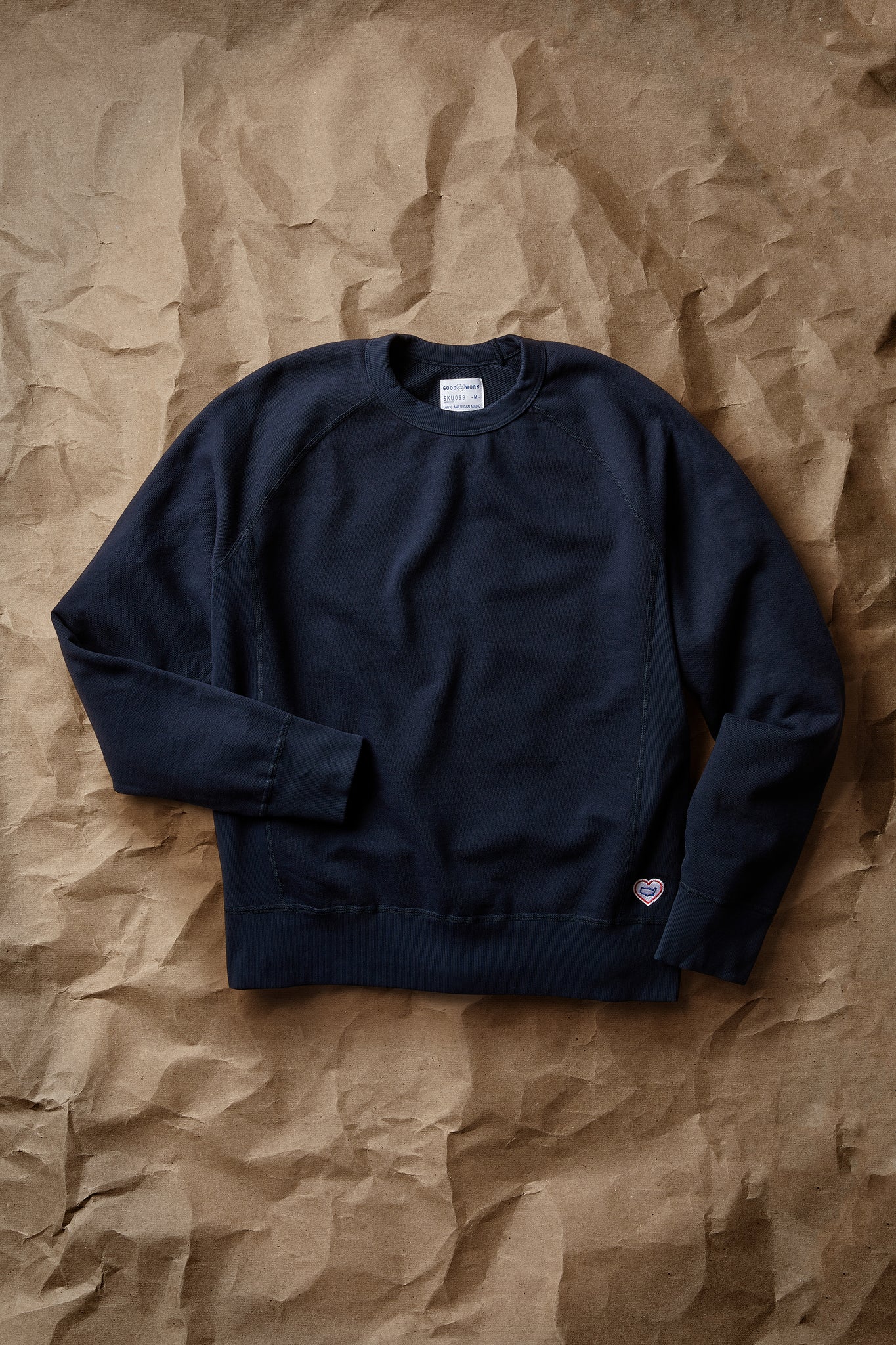 American Twill Terry Crew Neck w/ Double Layer Side Panel