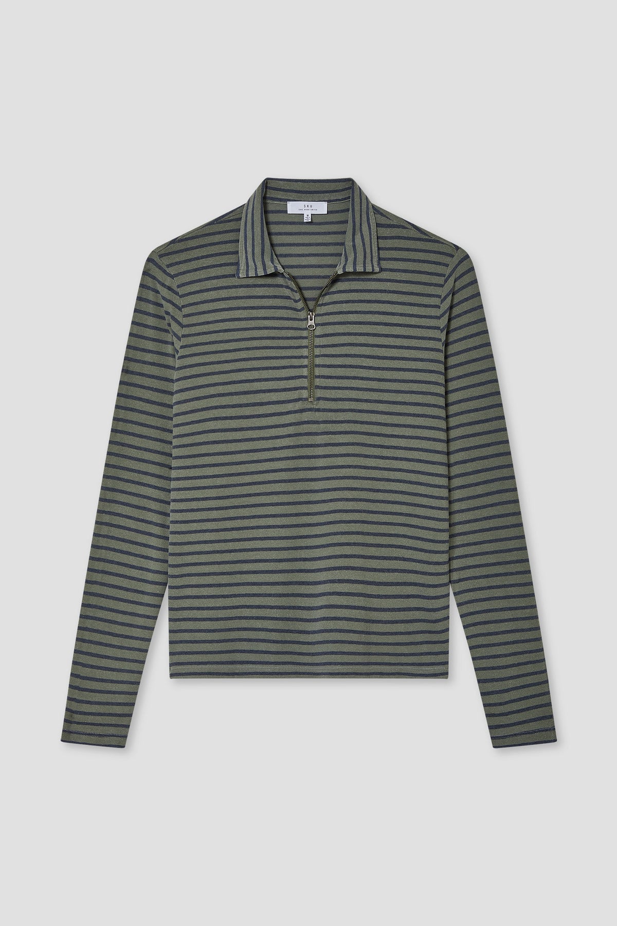 LS Organic Cotton Hemp Stripe Quarter Zip