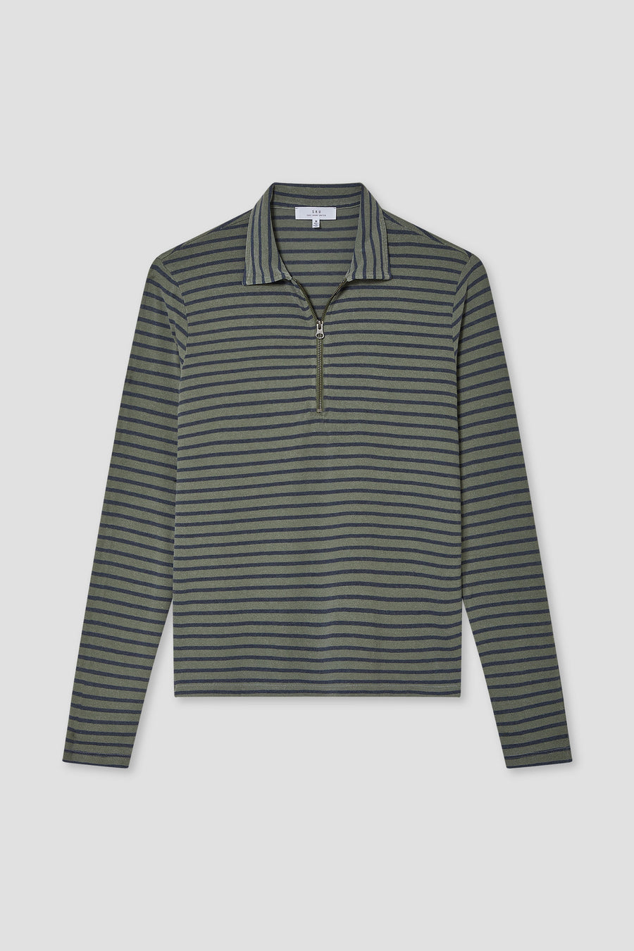 LS Organic Cotton Hemp Stripe Quarter Zip – Save Khaki United