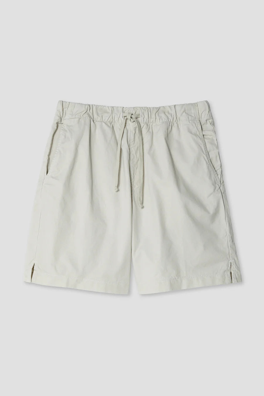 Light ash men's twill easy shorts with elastic waistband and drawstring