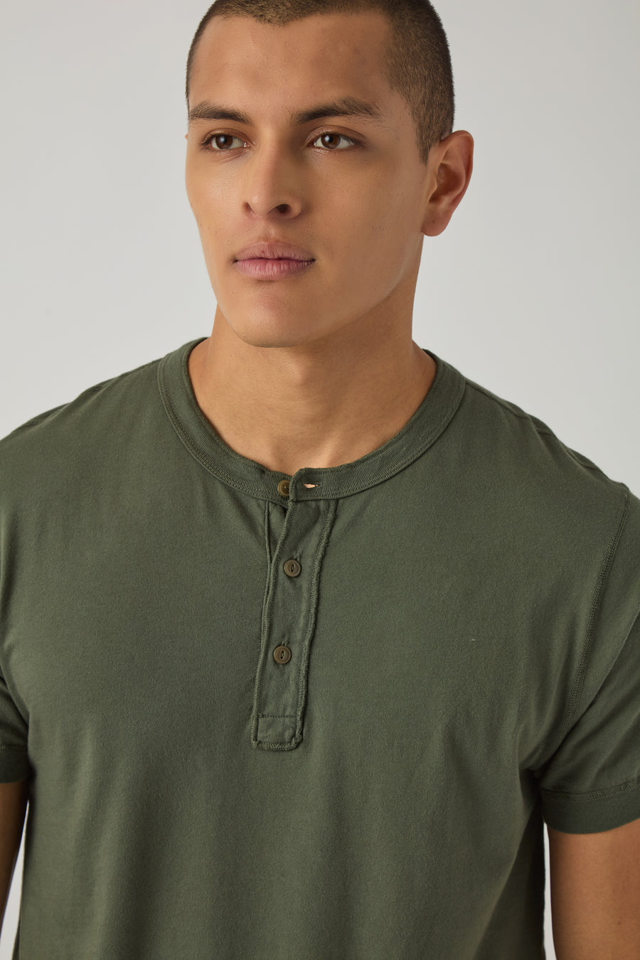 Maglia Henley Supima a maniche corte