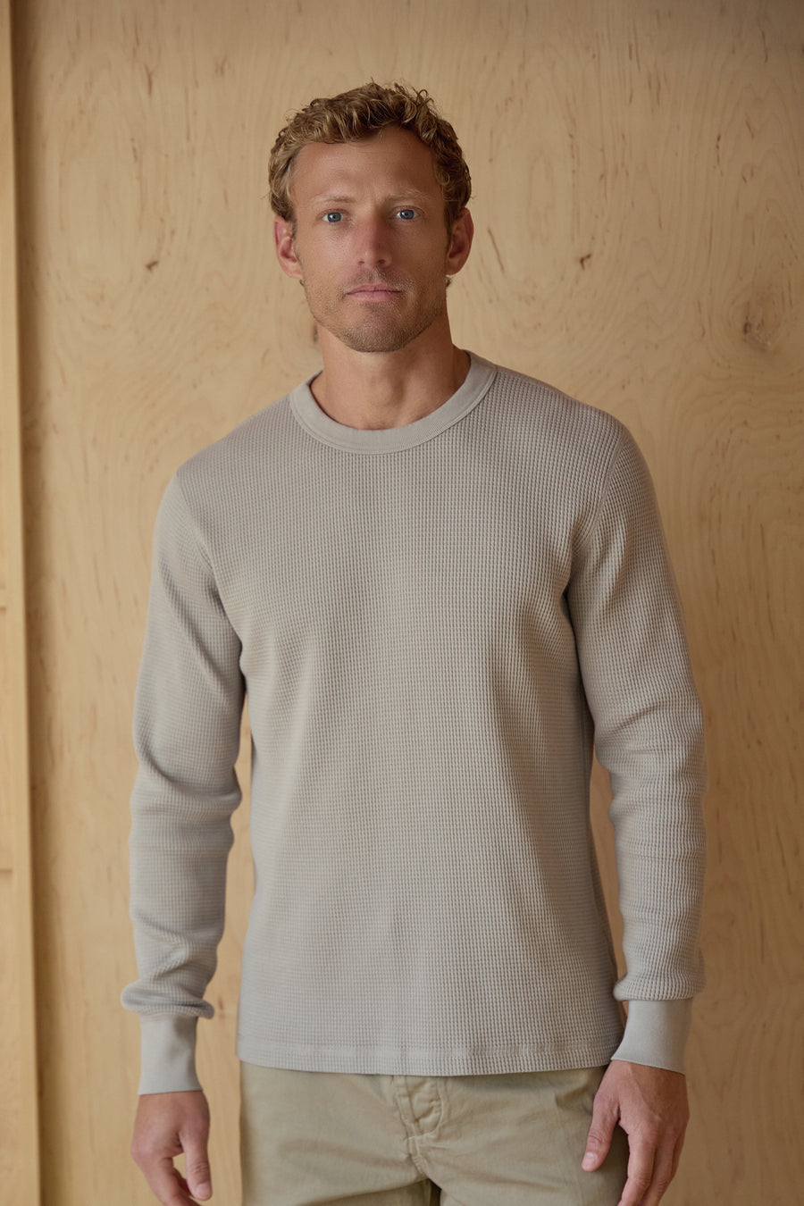 LS Crew Waffle Tee – Save Khaki United