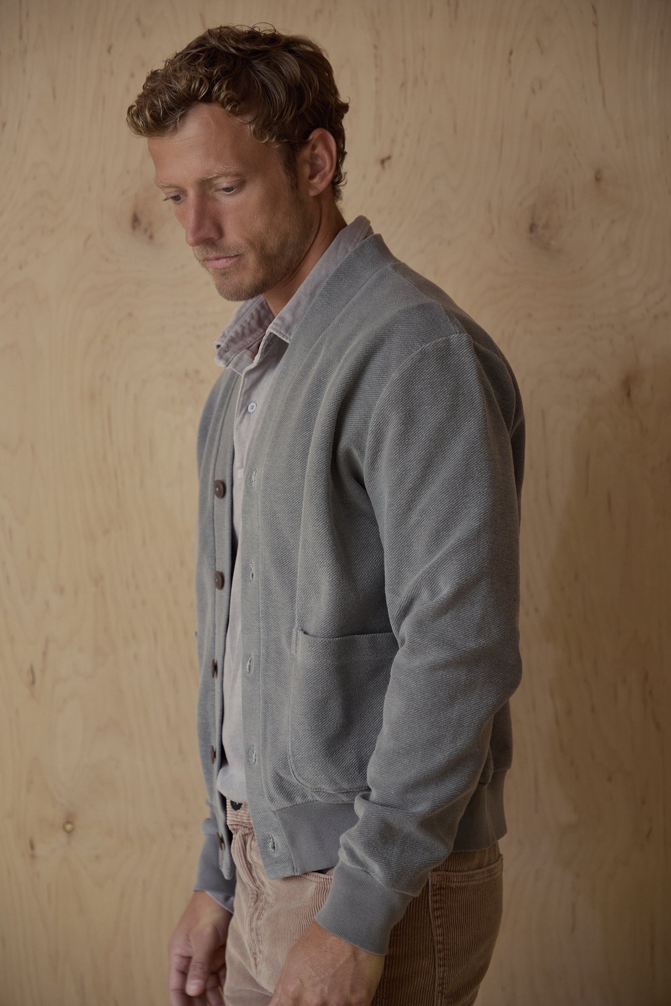 Twill Terry Cardigan