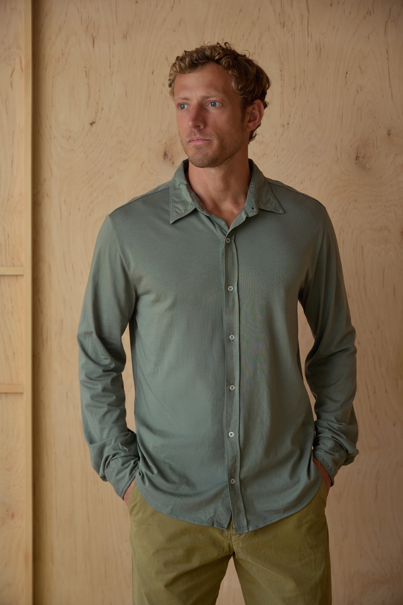 Camisa de manga larga de jersey Supima Easy