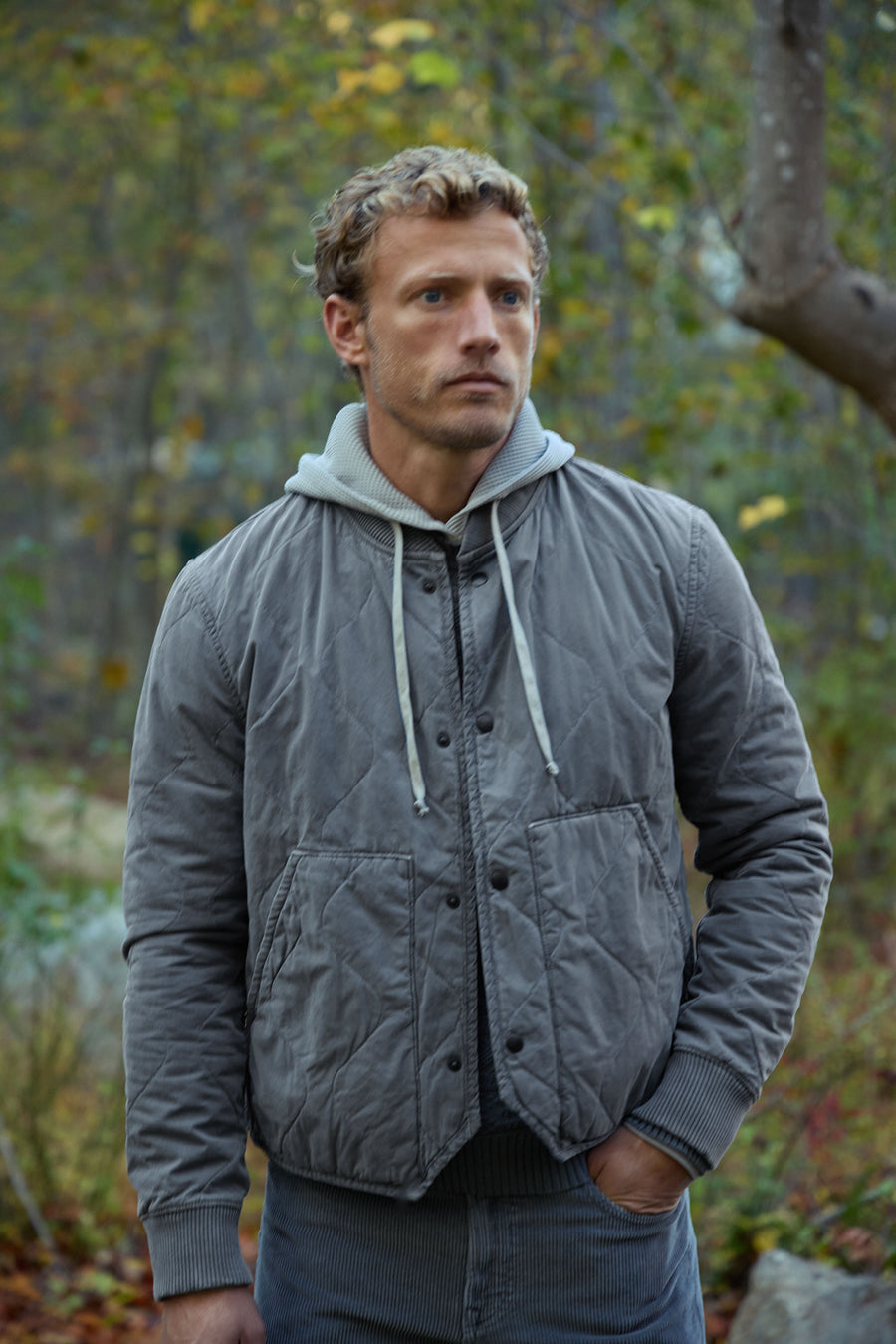 Quilted Bomber Jacket – Save Khaki United