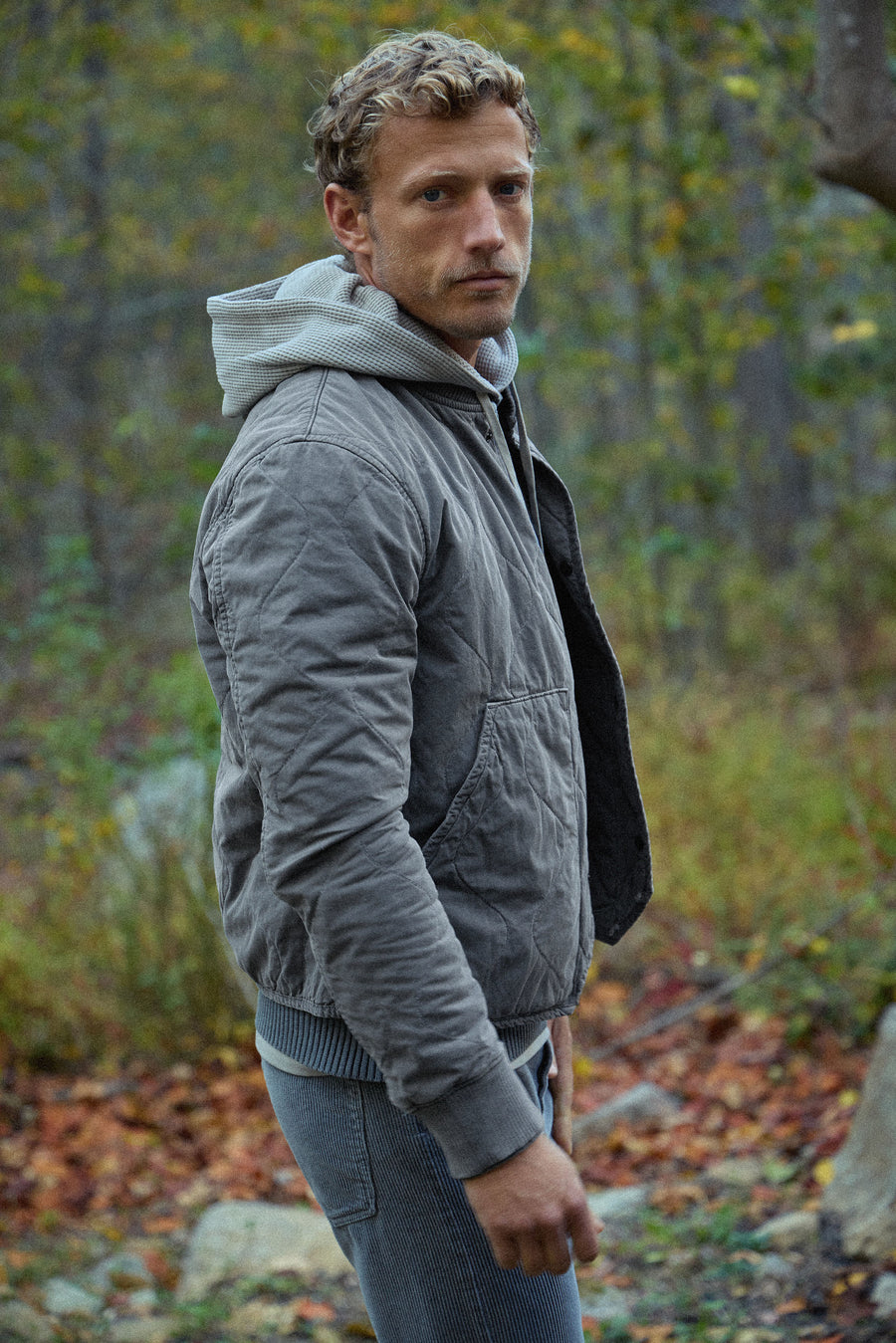 Quilted Bomber Jacket – Save Khaki United