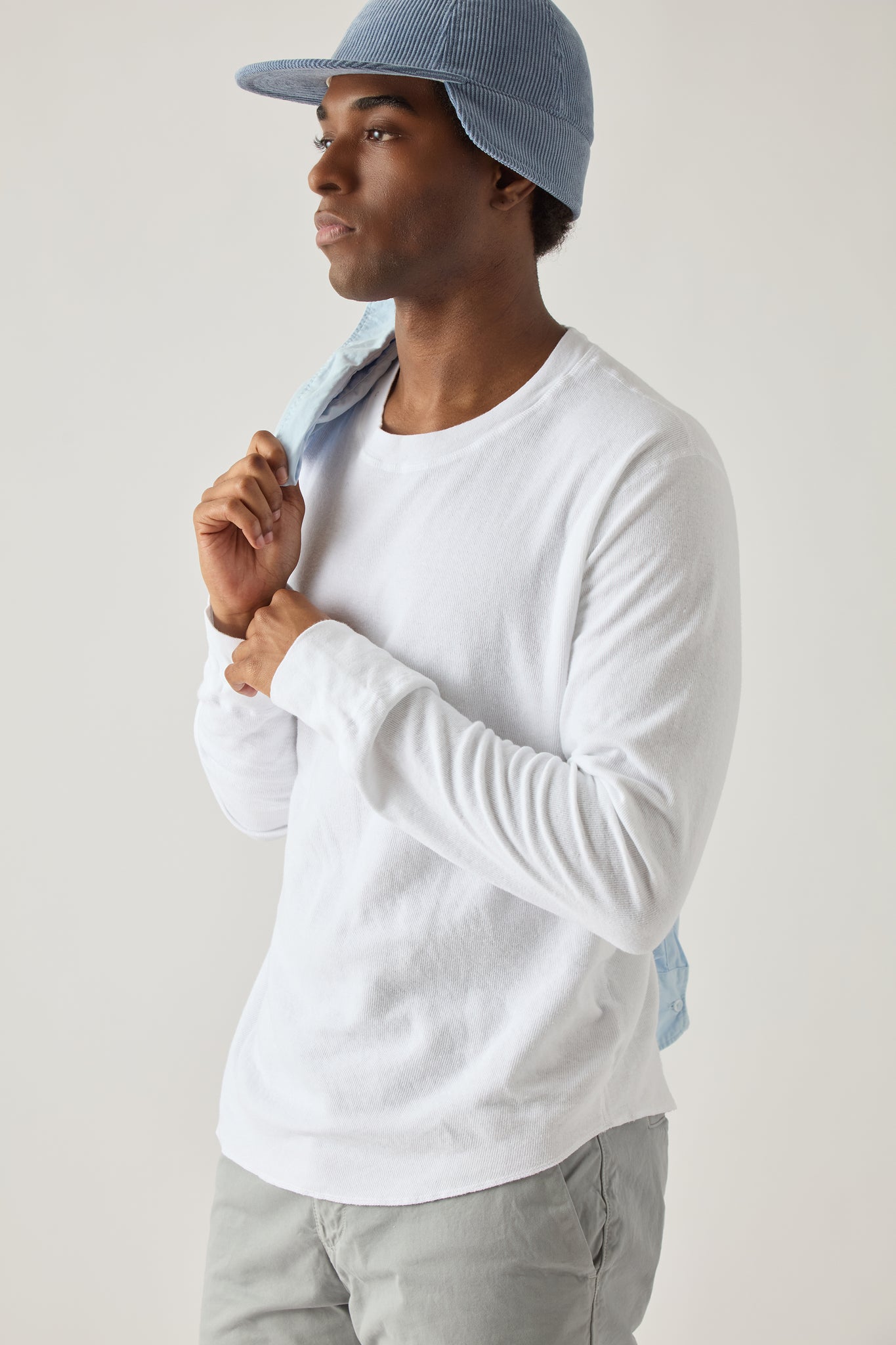 LS Pointelle Crew Tee