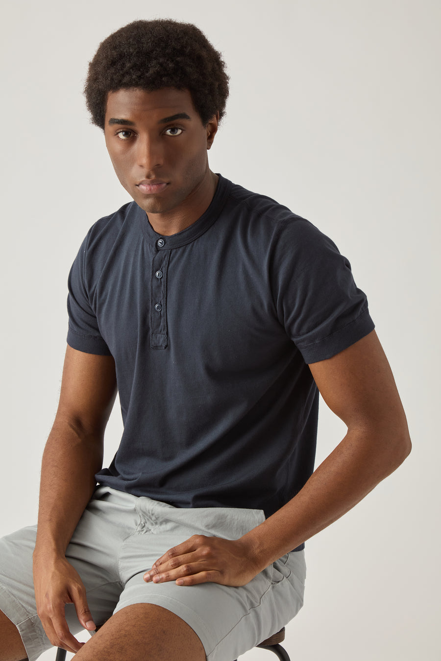 Short Sleeve Supima Henley - Main Image