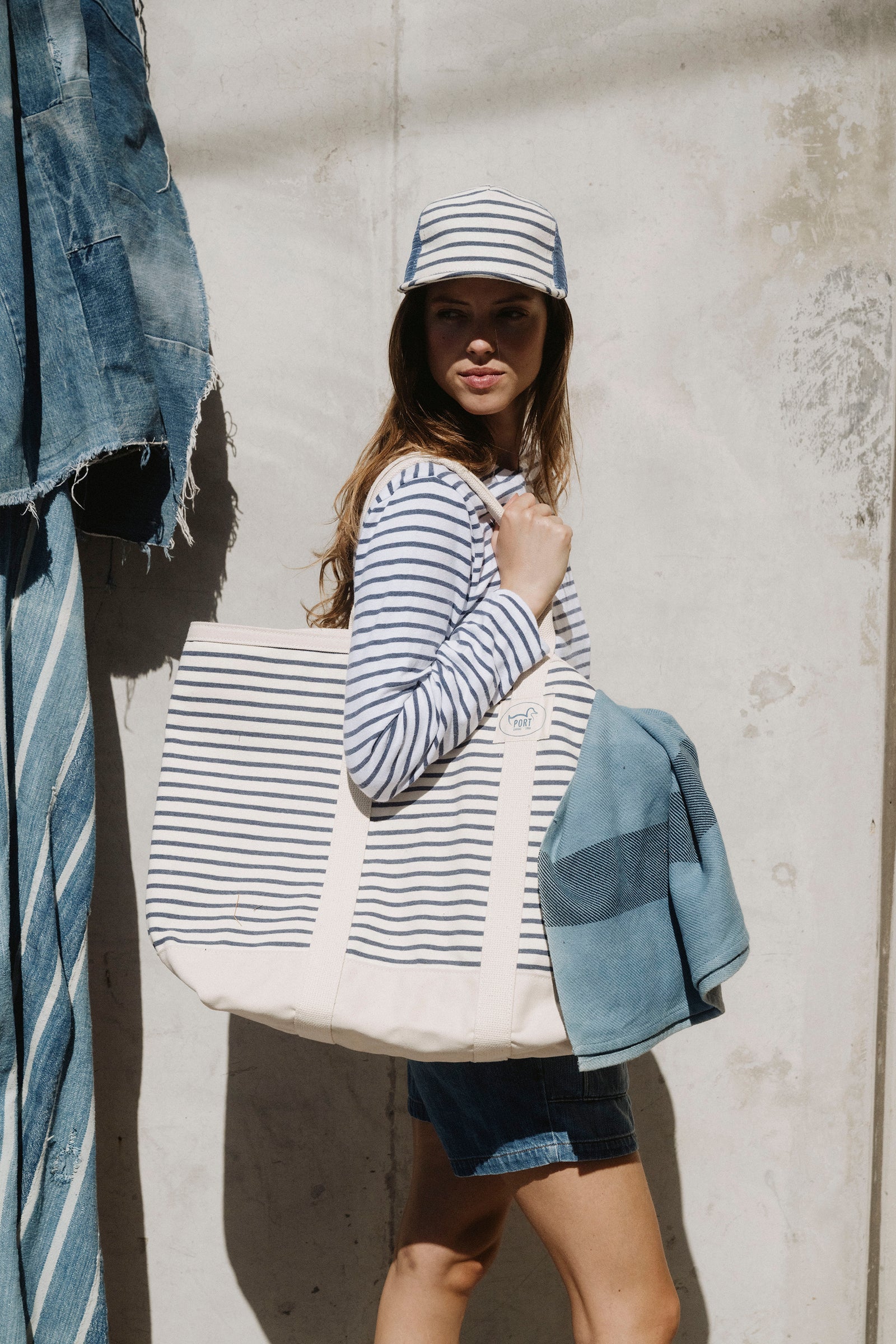 Stripe Weekend Tote