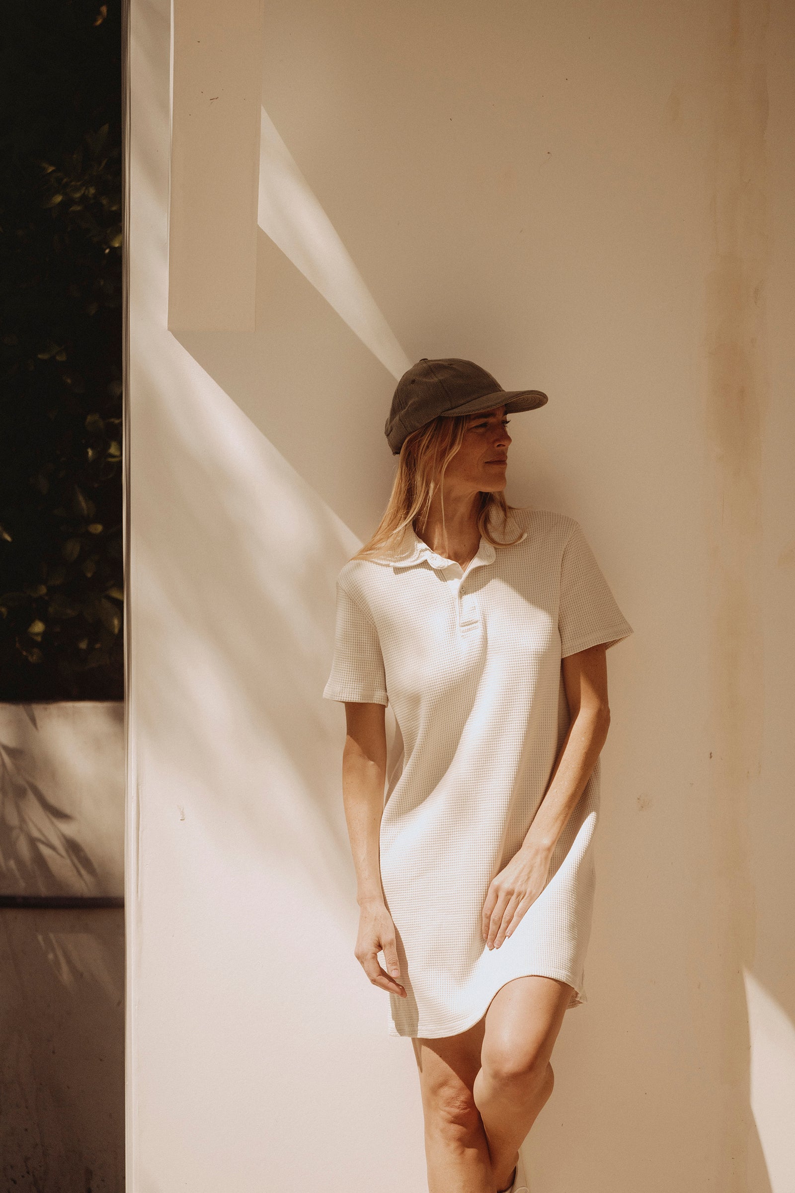 Waffle Polo Dress