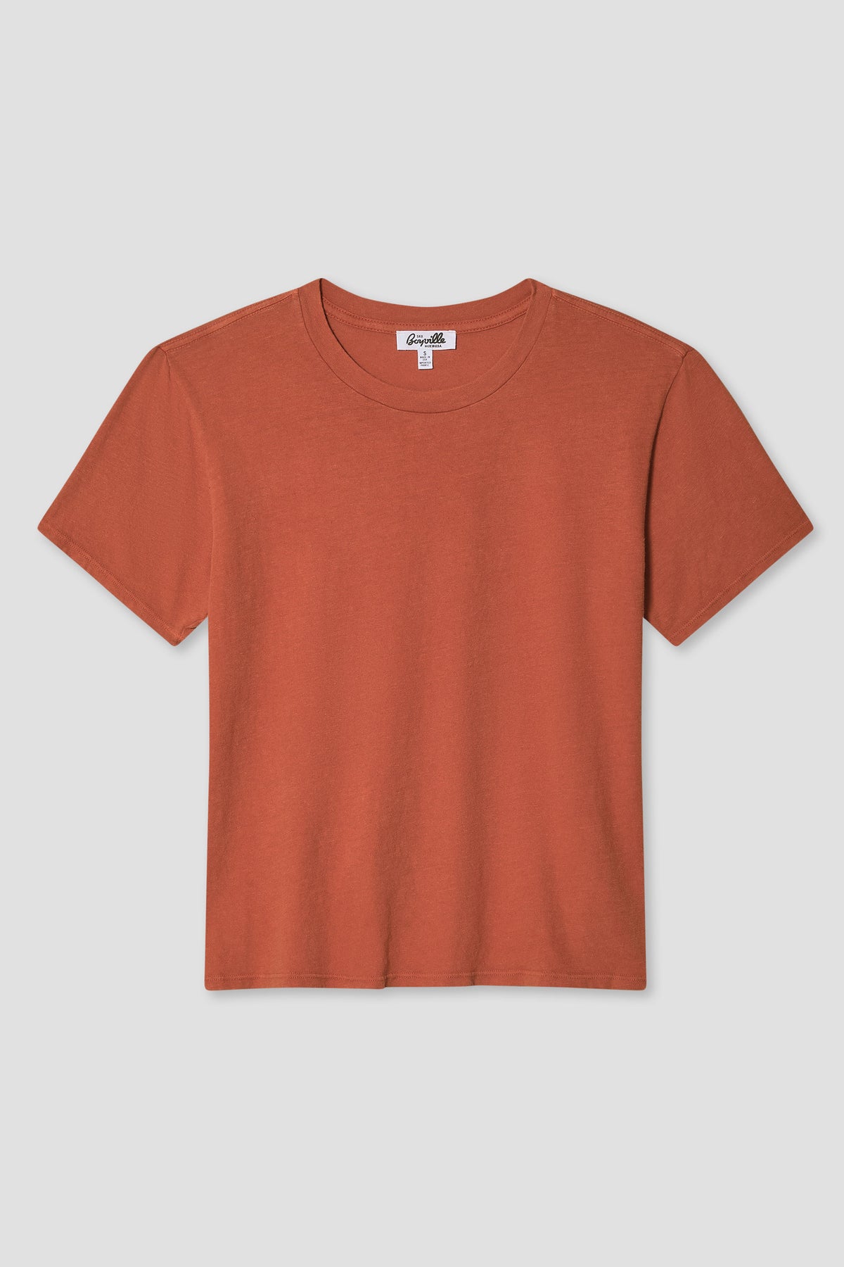Rust orange short-sleeve crew neck tee
