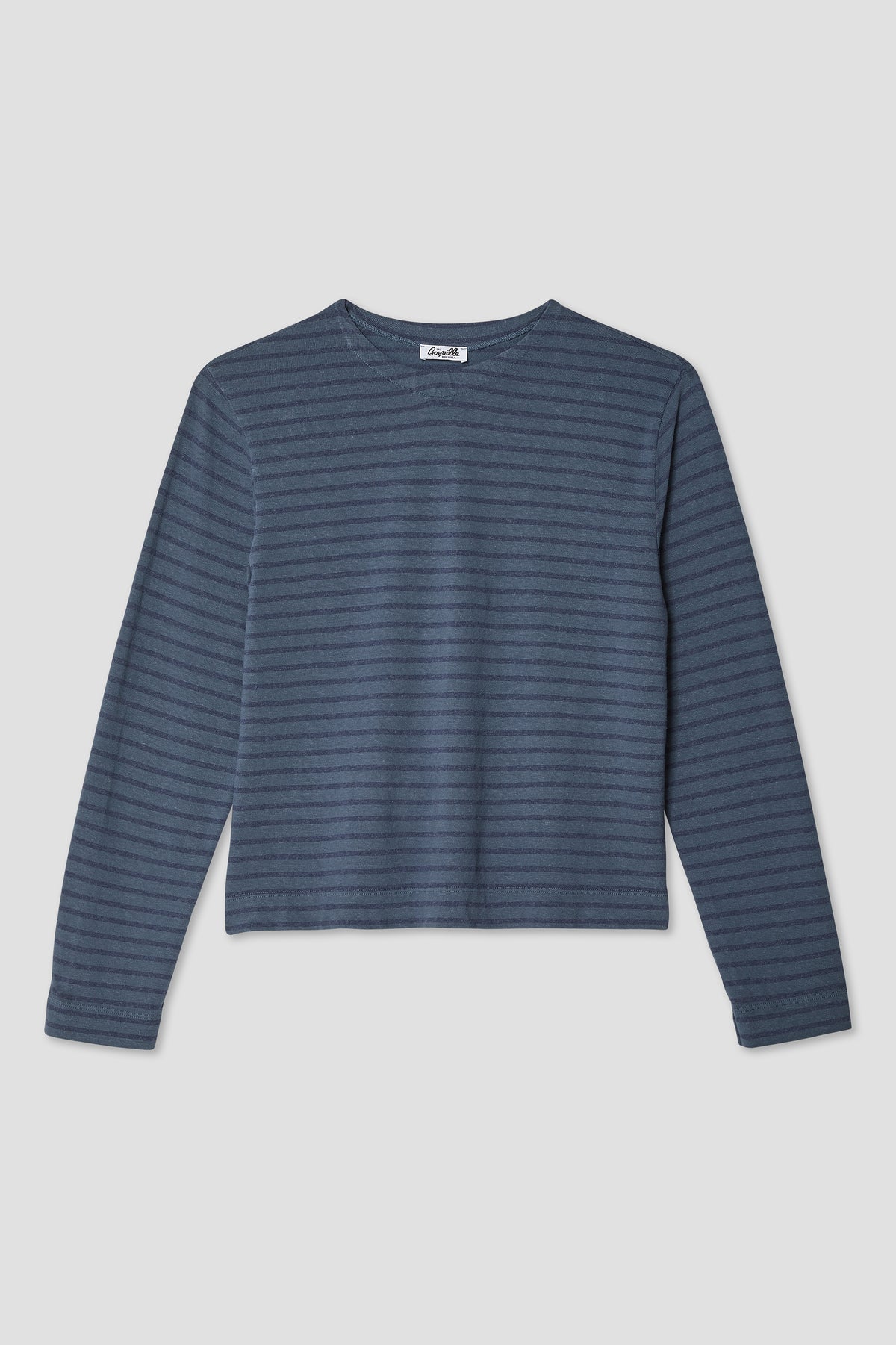 LS Boxy Boat Neck Stripe Tee