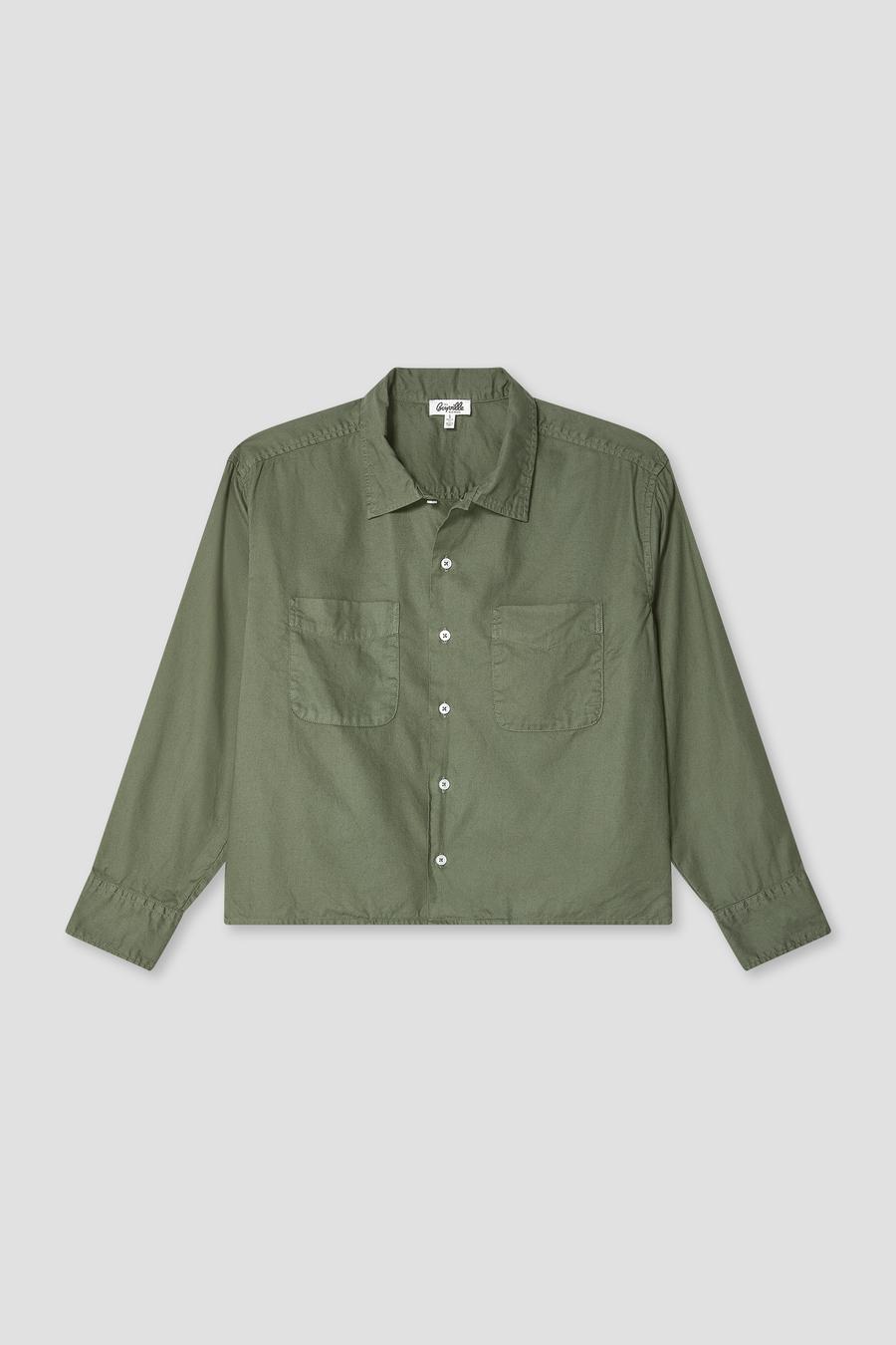 LS Boxy Oxford Shirt Basil / M