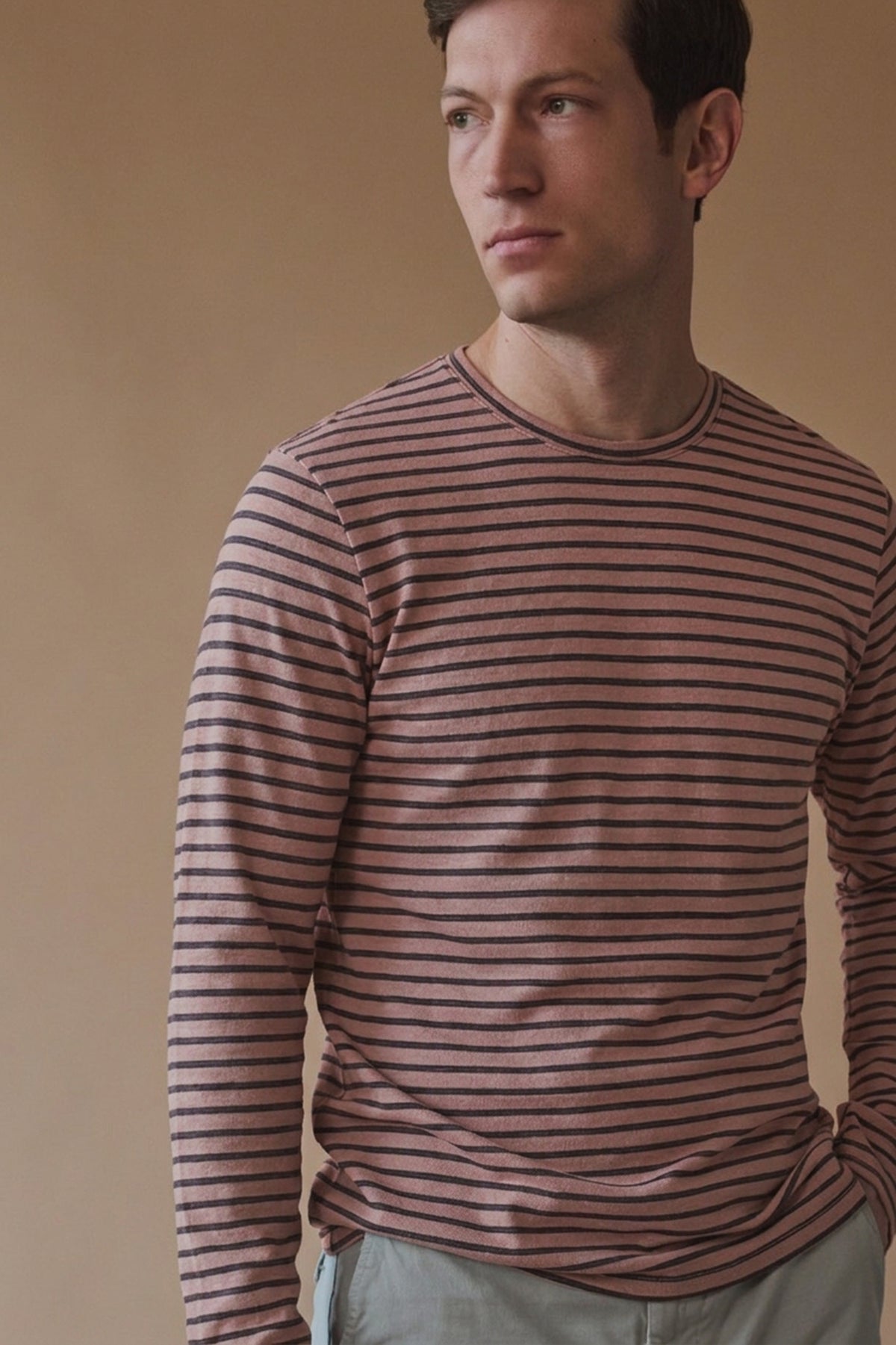 LS Organic Hemp Stripe Crew Tee