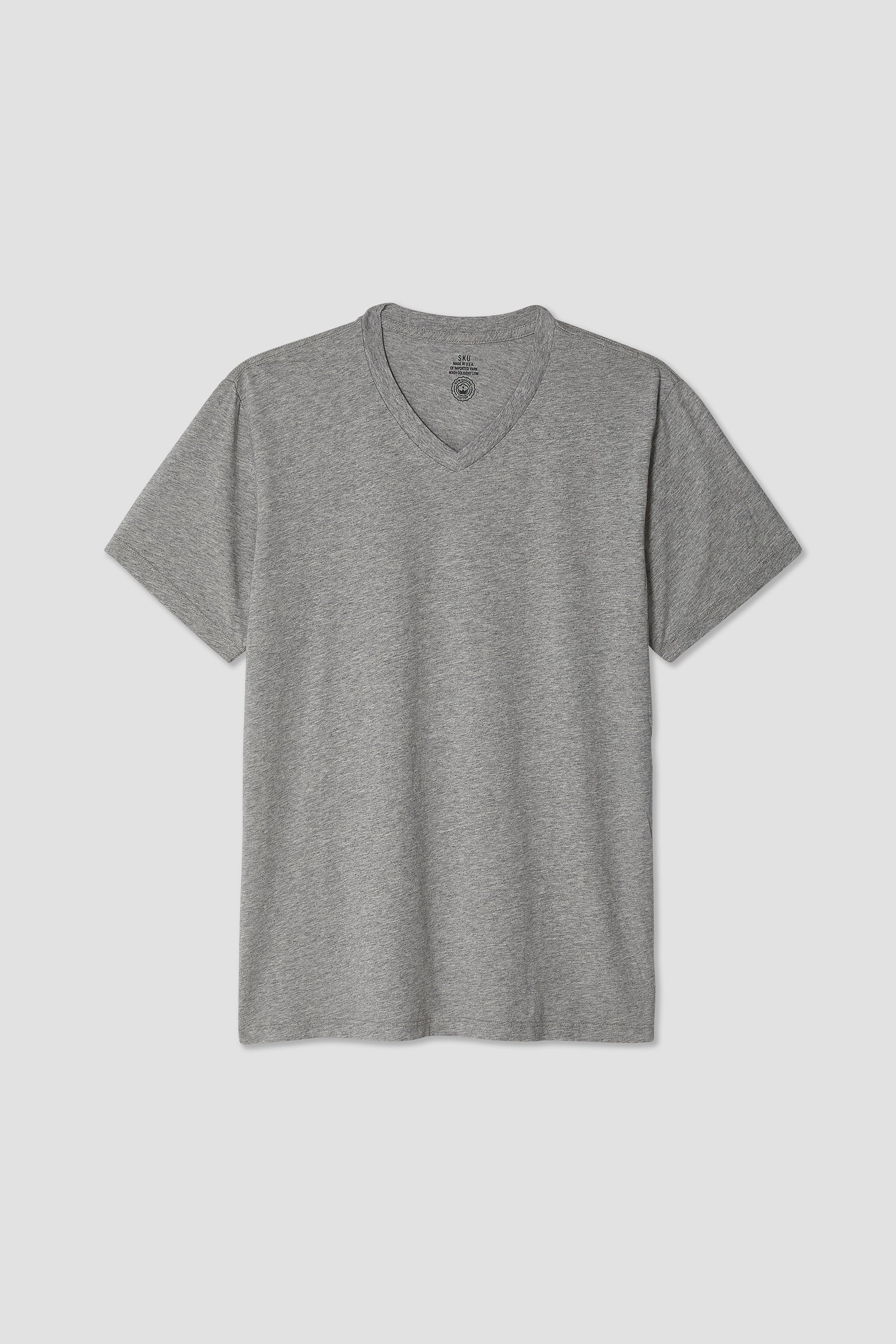 Organic Heather V Neck Tee